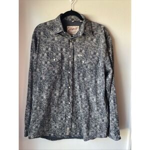 Rafter-C Cowboy Pro Flex 45 Western Paisley Long Sleeve Pearl Snap Men's LG